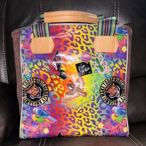 Consuela Glittery Pink and Leopard Print Bag